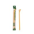 Orangefarbene Haustier Zahnbürste mit feinen Borsten und grüner Verpackung für Katzen - Einzelne PVC-Box Verpackung / Orange