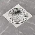Filtre de vidage en acier inoxydable de 9 cm avec tamis rond et cadre carré - Filtre de drain de sol (Paquet de 1)