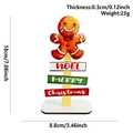 Detailed view of 18cm wooden Gingerbread Man Christmas tabletop decor with dimensions - Gingerbread Man