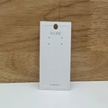 White cardboard S925 silver earring display card on natural wood background - 4-Hole Earring Card (4.5*7.5cm)
