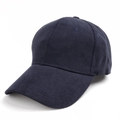 Vista detallada de la textura de pana azul marino y las costuras de la gorra de béisbol - Ajustable / Azul Marino