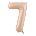 Caramel cream champagne color foil balloon in number 7 shape for birthday party decoration - Number 7 / Caramel color