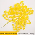 Artificial yellow ginkgo leaf branch 1.2m tall with 150 realistic leaves for decor - Extra Large Yellow Ginkgo Branch (1pc)