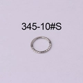 Zilveren roestvrijstalen scharnierring met getextureerd piramidepatroon ontwerp - 10MM Staal