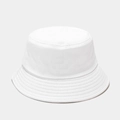 Detail view of cotton sun hat showing reinforced parallel stitching on the white brim - M(56-58cm) / White