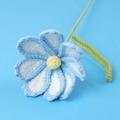 Handgemaakt blauw en wit gehaakt kosmos bloemenboeket voor cadeau decor - Gradiënt Blauw