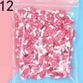 Pink and white heart glove polymer clay slices for nail art and DIY craft materials - 12-Pink Gloves