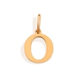 Minimalist golden letter O charm with a polished finish for DIY jewelry designs - Letter O (Rose Gold)