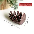 Piña artificial marrón de 6cm para coronas de Navidad y decoración de invierno - Piña artificial de 6cm-1 / 500g