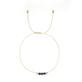 Handgewebtes verstellbares Armband mit Lapislazuli Edelsteinen und Goldperlen - Labradorit - Einzelstück