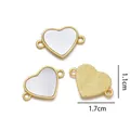 Pendenti a cuore dorati con inserto in conchiglia per creazione gioielli fai da te - Cuore (Conchiglia Naturale)