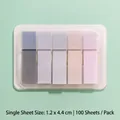 Segnapagina adesivi PET traslucidi colori Morandi con dispenser, set da 100 fogli - 100 Pezzi/Confezione / Colore Morandi (Pop-up)