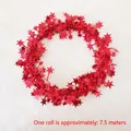 Ghirlanda natalizia di 7,5m con stelle rosse brillanti per decorazioni festive - Rosso