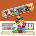 3D wooden vehicle transport puzzle for kids with letter blocks and alphabet base - Transportation Puzzle 0.66