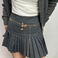 Golden butterfly metal chain belt with delicate charms for women stylish y2k look - Gold Metal Butterfly K0124B