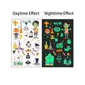 Glow-in-the-dark Halloween temporary tattoo for kids with pumpkin and ghost designs - 120*76mm / Zombie Tombstone Pattern (WS-K75)