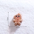 Miniature resin gingerbread man figurine with bite mark for DIY Christmas decor, 1.5cm high - 19# Small Gingerbread Man (Dark B)