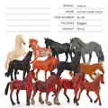 Miniature realistic horse figurines set with various breeds and colors for farm sand table - 12Pcs Horses Set
