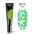 Gel de tamponnage d'ongles vert en tube de 8 ml pour l'art floral et la manucure - Vert