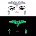 Luminous face jewels with before and after glow effect for music festivals - YG-04