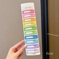 Set of 10 colorful 6cm rectangle metal hair clips in macaron colors on display card - #2 Square Ten-piece Set