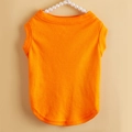 Vibrant orange cotton pet vest for dogs and cats on a pearl decorative hanger - S / Orange
