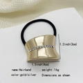 Schicker goldener Haargummi mit Strasssteinen für tiefe Pferdeschwänze, 16g Haar-Accessoire - Goldener Strass Geometrisch