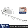 Brushed silver stainless steel paper towel holder with adhesive wall mount 27cm - 27cm Long Style / Silver
