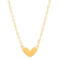 Minimalistisches Herz-Halsketten-Set aus goldfarbenem Edelstahl auf weißem Hintergrund - 18K Gold Herz Anhänger Kette (0740)