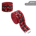 Nastro natalizio a quadri rossi e neri con fiocchi di neve, largo 4,8 cm e lungo 2 m - Larghezza 4,8 cm Quadri Rosso Nero Fiocco di Neve / 2 Metri