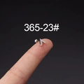 Polished stainless steel V-shaped stud earring with a screw ball back on a fingertip - Silver V-Shape Style (23#)
