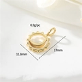 14K Gold gefüllter Anhänger Sonne und Mond für DIY Schmuckherstellung 17x11.8mm - Sonne und Mond