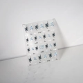 Stickers ongles fleurs aquarelle bleu foncé MN-189F avec support adhésif ultra-fin - Style Floral Bleu en Relief 3D (MN-189F)