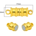 17mm golden magnetic clasp for DIY necklace and bracelet jewelry making connector - Gold 17×6mm