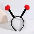 Red ant antenna headband with fluffy pom-poms for costume party and cosplay events - No.13 Bee Headband