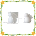 Easter bunny silicone mold for DIY candles with dimensional measurements of 6.4x6.9cm - Jade Rabbit 004
