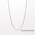 Flat curb chain necklace in golden stainless steel with bohemian vintage style - Chain Only (Without Pendant)-Flat Curb Chain (SN22031402)