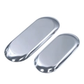 Set di due vassoi ovali in acciaio inossidabile argento lucido dal design moderno minimalista - Piccolo (18*8.5cm) / Argento