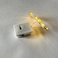 Portable warm white LED string lights with battery box for velvet Christmas star lanterns - 1m Warm White Light String