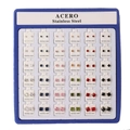 Mixed set of colorful square zirconia stainless steel stud earrings on a blue display tray - Square Colorful Diamond / 36 Pairs / Gold