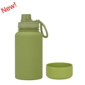 650ml avocado green stainless steel insulated sports water bottle with matching cup - 650ml / Matcha Green - Sport (New)