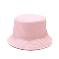 Dettaglio del cappello alla pescatora rosa con cuciture parallele rinforzate - M (56-58cm) / Rosa Chiaro