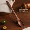 Long handle chicken wing wood stirring spoon for honey, 19.5cm length variant - Long Handle Stirring Spoon