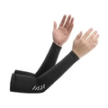 Cooling ice silk sun protection arm sleeves with reflective stripes for outdoor cycling - Black Stripes