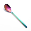 Cucchiaio minimalista in acciaio inossidabile arcobaleno con finitura lucida - Cucchiaio da Tavola Arcobaleno