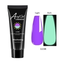 Luminous poly nail extension gel LU08 purple to mint green glow in dark 15ml - Luminous Purple to Green (LU08)
