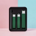 Dunkelgrünes 4-teiliges Anti-Spritz-Nagelknipser-Set mit Feile und schwarzem Etui - 4er-Set (Mit Feile) / Grün Set