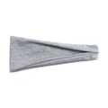 Grey elastic sweatband for sports and yoga made of breathable knit fabric - Gray