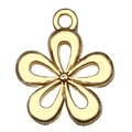 Pendente a fiore dorato con petali traforati per la creazione di gioielli fai-da-te - Fiore Vuoto / Oro