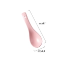 Pink ceramic soup spoon with 14cm length and 4.4cm width in minimalist Nordic style - Pink